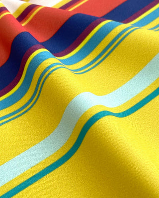 Swim Brief Red Yellow Horizontal Stripes