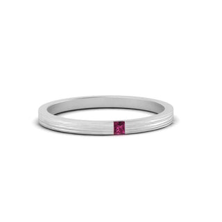 Thin Princess Cut Mens Band Ring - MENAGERIE Intimates MENS Lingerie