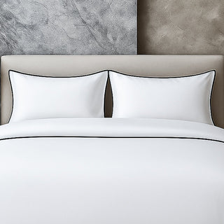 400 TC 100% Tencel Soft Silk Piping Duvet Cover Set