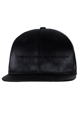 "Fabric Has No Gender" Satin Hat - Black - MENAGERIE Intimates MENS Lingerie